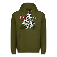 Army Green Lightning Soccer Christmas Tree Premium Hoodie - RanaPortraitStore