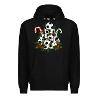 Black Lightning Soccer Christmas Tree Premium Hoodie - RanaPortraitStore