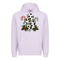 Lilac Lightning Soccer Christmas Tree Premium Hoodie - RanaPortraitStore