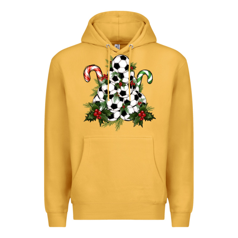 Lightning Soccer Christmas Tree Premium Hoodie by RanaPortraitStore | Teevron