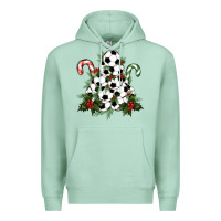 Seafoam Lightning Soccer Christmas Tree Premium Hoodie - RanaPortraitStore