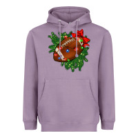 Lavender american football christmas with lights and ribbon Heavyweight Hoodie - FaDigitalArtStudio