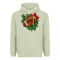 Matcha american football christmas with lights and ribbon Heavyweight Hoodie - FaDigitalArtStudio