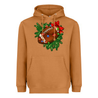 Meerkat american football christmas with lights and ribbon Heavyweight Hoodie - FaDigitalArtStudio