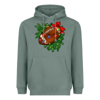 Sage american football christmas with lights and ribbon Heavyweight Hoodie - FaDigitalArtStudio