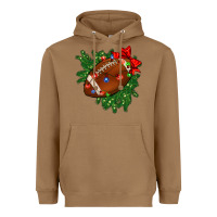 Toasted Coconut american football christmas with lights and ribbon Heavyweight Hoodie - FaDigitalArtStudio