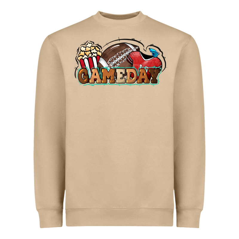 Game Day Football Popcorn Heavyweight Sweatshirt by HowdyJamesFarm | Teevron