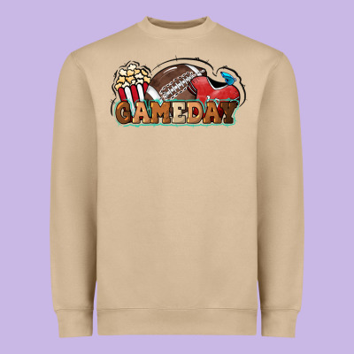 Game Day Football Popcorn Heavyweight Sweatshirt Designed By Howdyjamesfarm