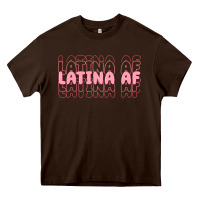 Chocolate Brown latina af Heavy Core Tee - MaliasSmallBusiness