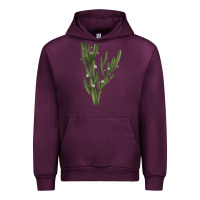 Mauve Wine cereus jamacaru Urban Hoodie - LillyAllenDesigns