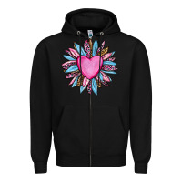 Black valentine's day sunflower olivia Zipper Hoodie - OliviaCreatesArt