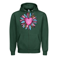 Sports Green valentine's day sunflower olivia Zipper Hoodie - OliviaCreatesArt
