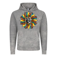 Cloud Rock sunflower cowhide leopard Vintage Hoodie - Artiststas