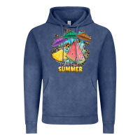 Vintage Denim sweet summer watermelon pineapple fruits Vintage Hoodie - RanaPortraitStore