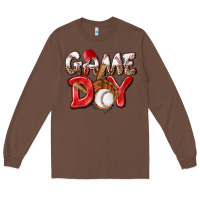 Chestnut Game day Baseball Long Sleeve Tee - NancyCooperArtShop