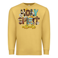 Antique Gold Holy Spirit Activate Premium Sweatshirt - FaDigitalArtStudio