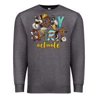 Charcoal Heather Holy Spirit Activate Premium Sweatshirt - FaDigitalArtStudio