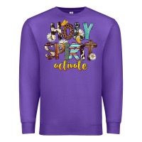 Purple Holy Spirit Activate Premium Sweatshirt - FaDigitalArtStudio
