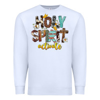White Holy Spirit Activate Premium Sweatshirt - FaDigitalArtStudio