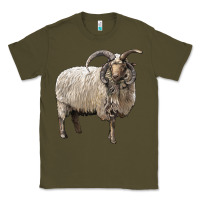 Army Green navajo churro sheep Classic Tee - LillyAllenDesigns