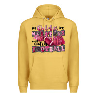 Antique Gold in october we wear pink and watch football Premium Hoodie - FaDigitalArtStudio