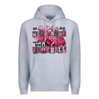 Heather Grey in october we wear pink and watch football Premium Hoodie - FaDigitalArtStudio