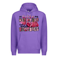 Purple in october we wear pink and watch football Premium Hoodie - FaDigitalArtStudio