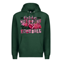 Sports Green in october we wear pink and watch football Premium Hoodie - FaDigitalArtStudio