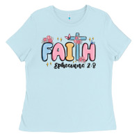 Baby Blue faith ephesians 2 8 Ladies Tee - MaliasSmallBusiness