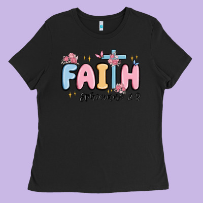 Faith Ephesians 2 8 Ladies Tee Designed By Maliassmallbusiness