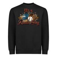 Black It's a Baseball kinda day Heavyweight Sweatshirt - HowdyJamesFarm