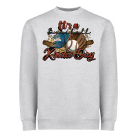 Heather Grey It's a Baseball kinda day Heavyweight Sweatshirt - HowdyJamesFarm