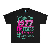 Black made in 1977, 45 years of being awesome Urban Heavy Tee - Jasminsmagicworld