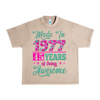 Made In 1977, 45 Years Of Being Awesome Urban Heavy Tee | Teevron