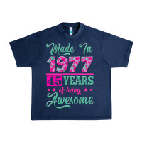Navy made in 1977, 45 years of being awesome Urban Heavy Tee - Jasminsmagicworld