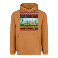 Meerkat teepe tent dreamcatcher totem pole seamless patter Heavyweight Hoodie - FaDigitalArtStudio
