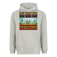 Moon Dust teepe tent dreamcatcher totem pole seamless patter Heavyweight Hoodie - FaDigitalArtStudio