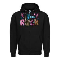 Black you rock valentine's day olivia Zipper Hoodie - OliviaCreatesArt