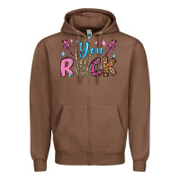 Chestnut you rock valentine's day olivia Zipper Hoodie - OliviaCreatesArt