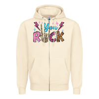 Sandshell you rock valentine's day olivia Zipper Hoodie - OliviaCreatesArt