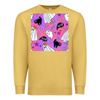 Antique Gold cute ghost halloween seamless pattern Premium Sweatshirt - BundleAndBundleShop