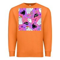 Carrot cute ghost halloween seamless pattern Premium Sweatshirt - BundleAndBundleShop