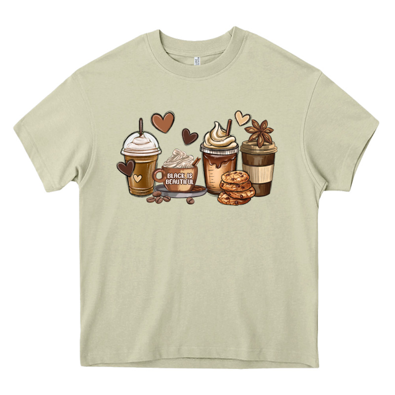 Melanin Afro Coffee Cups Heavy Core Tee by MaliasSmallBusiness | Teevron