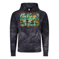 Cloud Black bee kind with sunflower and leopard background Vintage Hoodie - Artiststas