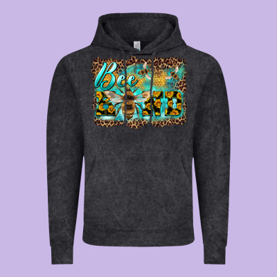 Bee Kind With Sunflower And Leopard Background Vintage Hoodie Designed By Artiststas
