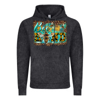Vintage Black bee kind with sunflower and leopard background Vintage Hoodie - Artiststas