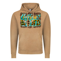 Vintage Camel bee kind with sunflower and leopard background Vintage Hoodie - Artiststas