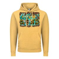 Vintage Mustard bee kind with sunflower and leopard background Vintage Hoodie - Artiststas