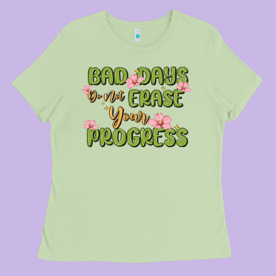 Mental Health Uplifting Quote Ladies Tee Designed By Maliassmallbusiness