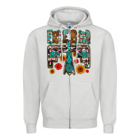 Dove Grey western free bird Zipper Hoodie - OliviaCreatesArt
